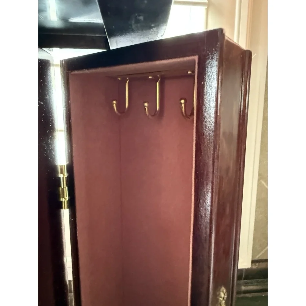 Vintage‎ Wood Jewelry Box 7 Drawer Two Doors...